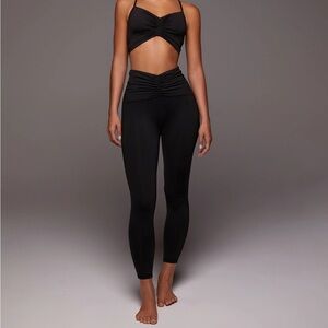 MICHI Palma Black Nylon-Spandex Blend Fabric size small